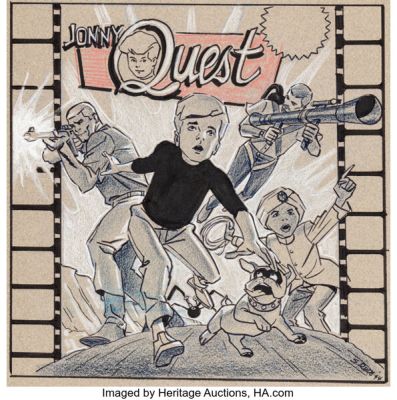 Jonny Quest Original Signed Ink and Pastel 10’’ x 13’’ Concept Art by Steve Rude (Hanna-Barbera, 1994). | Heritage