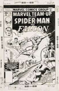 Ernie Chan - Marvel Team-Up #71 Cover Original Art (Marvel, 1978). While a slow poison steals Captain America’s - | Heritage