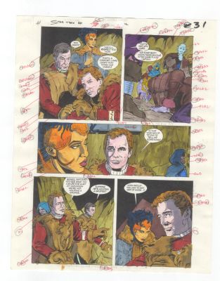 Star Trek VI pg 30 COLOR GUIDE Original Comic Production Art | Neat Stuff Vault