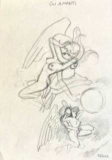 Marco Nizzoli | Marco Nizzoli - Studio originale per Tarocchi - Page volante | Catawiki