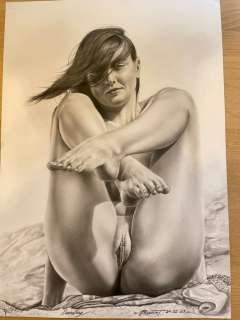Chunikhin Yevhen | Chunikhin Yevhen ‘Seashore’ - Original drawing - Signed- Size: 29 x 42 cm. - (2022) | Catawiki