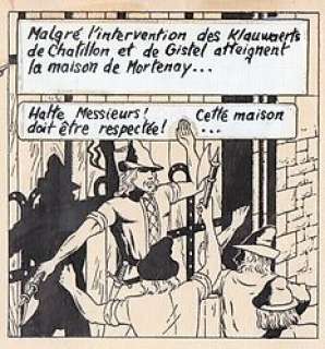 De Moor, Bob | De Moor, Bob - 1 Page originale + album de luxe - De Leeuw van Vlaanderen / Le Lion de Flandre - (p.50) - 1949 | Catawiki