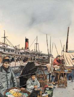 Loustal | Â«La source du Yang TséÂ» Gouache couleurs pour la première planche | Tessier Sarrou