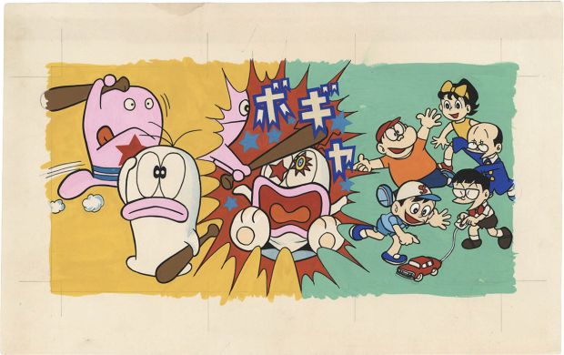 Fujiko Pro’s original Hand-Drawn Color Hanken Illustration of"Little Ghost Q-Taro (Obake no Q-Taro)" | Mandarake (Big Web)