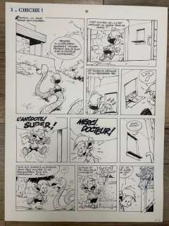 Seron, Pierre - 1 Original page - Les Petits Hommes T40 - Chiche - 2002 | Catawiki