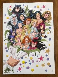 Gürsel, Gürcan - 1 Original drawing - Florilèges de super-héroïnes - 2015 | Catawiki