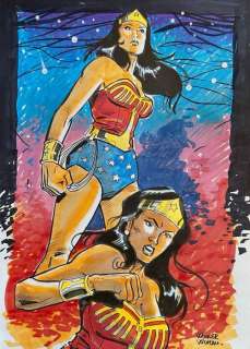 Caracuzzo, Giancarlo - 1 Original colour drawing - Wonder Woman - 2023 | Catawiki
