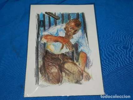 (LB) DIBUJO DE VICENTE BALLESTAR - PARA ILUSTRAR UN LIBRO , 27 X 20 CM, BUEN ESTADO
