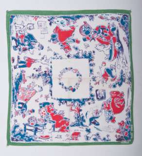 Marten Toonder Curiosa - handkerchief with green spot colour. | Zwiggelaar Auctions