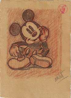 Millet - 1 Original drawing - Mickey Mouse - Vintage style | Catawiki