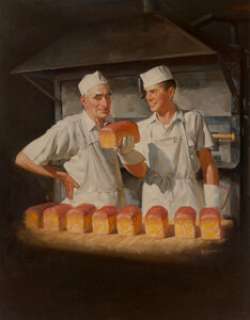 Robert Oliver Skemp (American, 1910-1984) After All - It Takes a Baker Oil on canvas 36 x 28 inches (91.4 x 71.1 - | Heritage