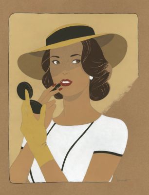 Philippe Berthet | Le voilà - Acrylique et gouache sur carton | Huberty Breyne Gallery