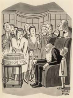 Peter Arno (American, 1904-1968). Never Mind the Damned Cake! Where are the Reporters!, The New Yorker interior cartoon,...
