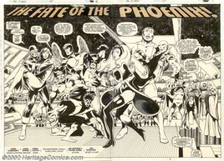 John Byrne and Terry Austin - Original Art for X-Men #137, page 2 and 3, "The Fate of the Phoenix" -