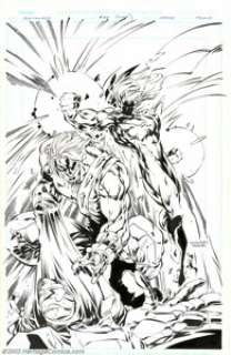Ken Lashley and Richard Friend - Original Cover Art for Wetworks #38 (Wildstorm, 1998). As a comics penciler, Ken -