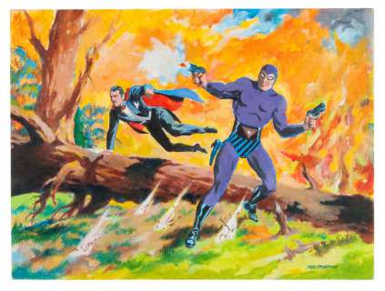 FRED FREDERICKS THE PHANTOM AND MANDRAKE ORIGINAL PAINTING AND MATCHING PRINT. | Hake’s