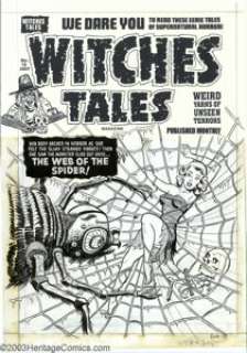 Al Avison - Original Cover Art for Witches Tales #12 (Harvey, 1952). Her body arched in horror as she felt the - | Heritage