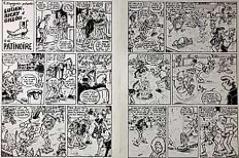 Margerin, Frank - 2x Planche originale - Lucien à la patinoire - (1985) | Catawiki