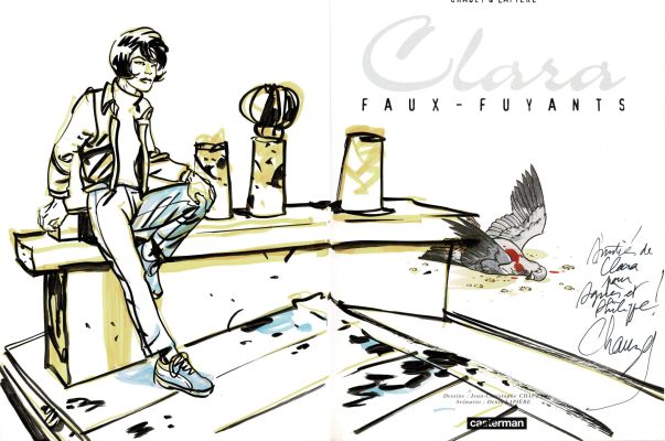 Chauzy | Lot 232 - Clara, Faux-fuyants en édition originale, agrémenté d’une dédicace. Proche de l’état neuf. | Septimus