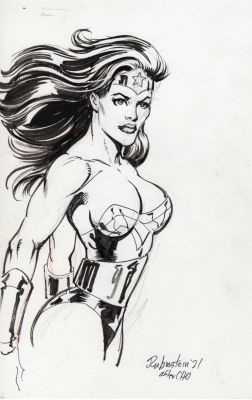 Joe Rubinstein | Wonder Woman Back Board Sketch | Joe Rubinstein