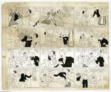 Paul Robinson - Etta Kett Sunday Comic Strip Original Art, dated 1-7-34 (King Features Syndicate, 1934). Etta Kett -