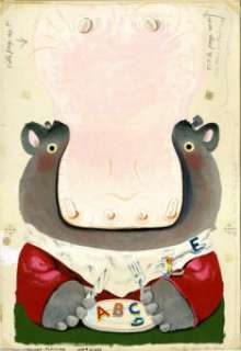 Richard Scarry - Feed the Hippo His ABC‘s A Golden Playtime Book Cover Original Art, Group of 21 (Golden Press, -