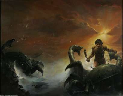 Ken Kelly - Black Canaan Cover Original Art (Berkley, 1978). The Berkley-Medallion Conan book series featured - | Heritage