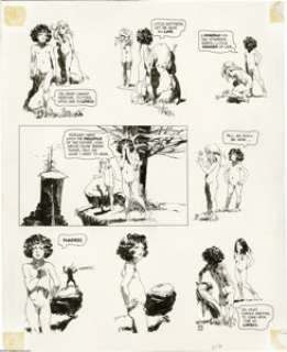 Jeff Jones - "Idyl" Page Original Art (National Lampoon 1972). Jeff Jones explores the fickle - | Heritage