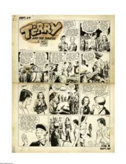 Milton Caniff - Terry and the Pirates Sunday Comic Strip Original Art featuring the Dragon Lady, dated 9-24-39 - | Heritage