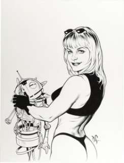 Dave Stevens - The Blonde Avenger Illustration Original Art (1998). Any time the legendary artist Dave Stevens - | Heritage