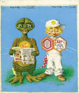 John Severin - Cracked Giant #34 Cover Original Art (Globe, 1982).  Sylvester P. Smythe and E. T. swap -