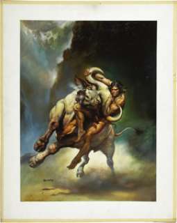 Boris Vallejo Tarzan and the Madman Paperback Cover Painting Original Art (Ballantine Books, 1977). -