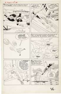 Jack Kirby and Paul Reinman X-Men #1 page 20 Original Art (Marvel, 1963). Iceman takes some of the heat off -