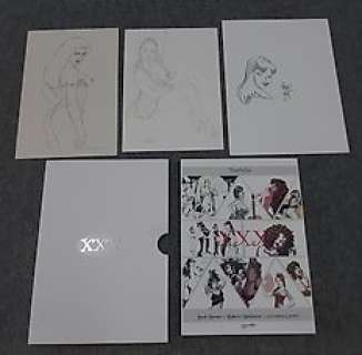 Jordi Bernet - Roberto Baldazzini - Giovanna Casotto - 3 Original drawing - Pin Up - Portfolio XXX " Special Edition " - 2018 | Catawiki
