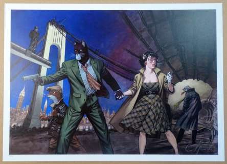 Guarnido, Juanjo - 1 Offset Print - Blacksad - Le pont - 2024 | Catawiki