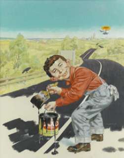 Norman Mingo Mad #96 Cover Painting Original Art (EC, 1965).  Alfred E. Neuman figures it‘s easier to -