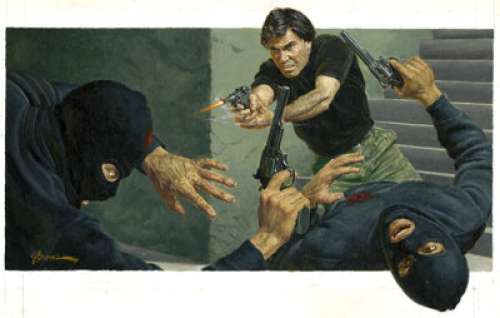 George Gross Nick Carter/Kill Master #230 Pressure Point Paperback Cover Original Art (Jove Books, 1987). -