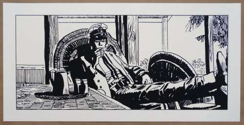Pratt, Hugo - 1 Silkscreen - Corto Maltese - Sous la véranda - 2020 | Catawiki