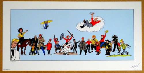 Tibet - 1 Silkscreen - Ric Hochet - Chick Bill et compagnie | Catawiki