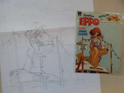 Henk Kuijpers - 1 Original preliminary drawing - Franka - Cover Eppo 44 - 1980 - 1980 | Catawiki