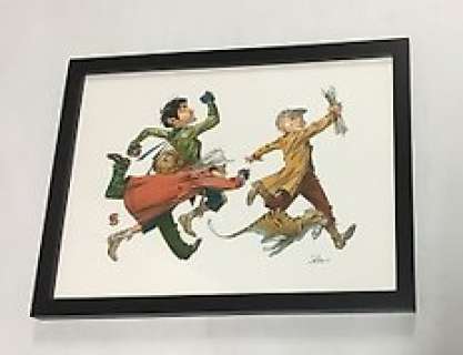 Etien, David - 1 Original colour drawing - Les quatre de Baker Street - La fuite - 2012 | Catawiki