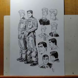 Russo, Fabrizio - 1 Original drawing - Tanguy et Laverdure - Studio dei personaggi - 2024 | Catawiki