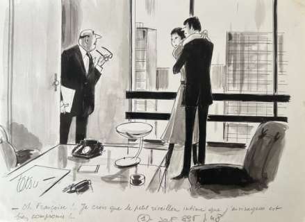 Testu, Roger - 1 Original page - Le Figaro - Oh Françoise!! - 1955 | Catawiki