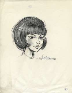 Leloup | Yoko Tsuno, illustration au crayon gras… | Millon