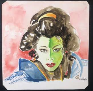 Romanini, Giovanni - 1 Original colour drawing - Ragazza Giapponese | Catawiki