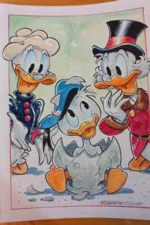 Alessandro Gottardo - 1 Watercolour - Donald Duck - "Baby Donald arriva nel mondo" - 2024 | Catawiki