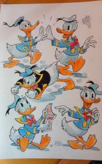 Alessandro Gottardo - 1 Watercolour - Donald Duck - "Ogni epoca ha il suo Donald" - 2024
