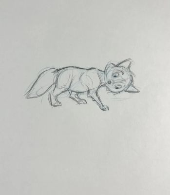 Lot 63 - Rox et Rouky (The Fox and The Hound), 1981 Rox Dessin original… | ArtFlow Enchères