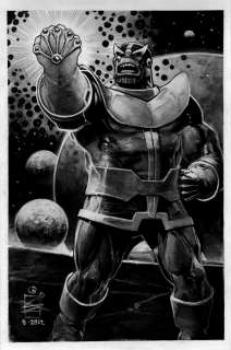 Eddy Newell - Thanos Mixed Media Detailed Pinup (2012)