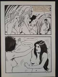 Manara, Milo - 1 Original page - Jolanda de Almaviva - La Piacevole Spia - 1972 | Catawiki